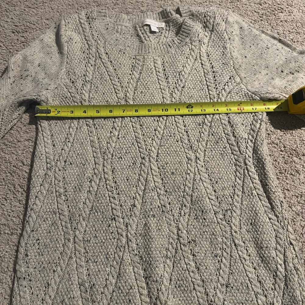 Westport 1962 Gray Cable Knit Crewneck Sweater | Large - Picture 3 of 4